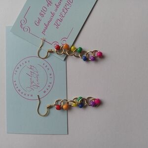 Hand Crafted Multicolor Beaded Earrings